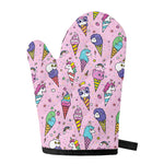 Girly Unicorn Ice Cream Pattern Print Single Oven Mitt