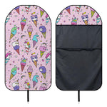 Girly Unicorn Ice Cream Pattern Print Waterproof Car Seat Cover