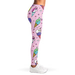 Girly Unicorn Ice Cream Pattern Print Women's Leggings