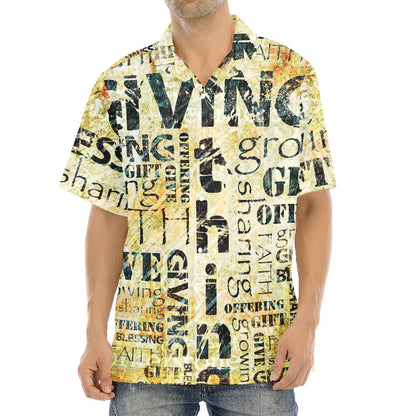 Giving And Tithing Religious Words Print Aloha Shirt