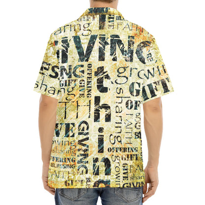 Giving And Tithing Religious Words Print Aloha Shirt