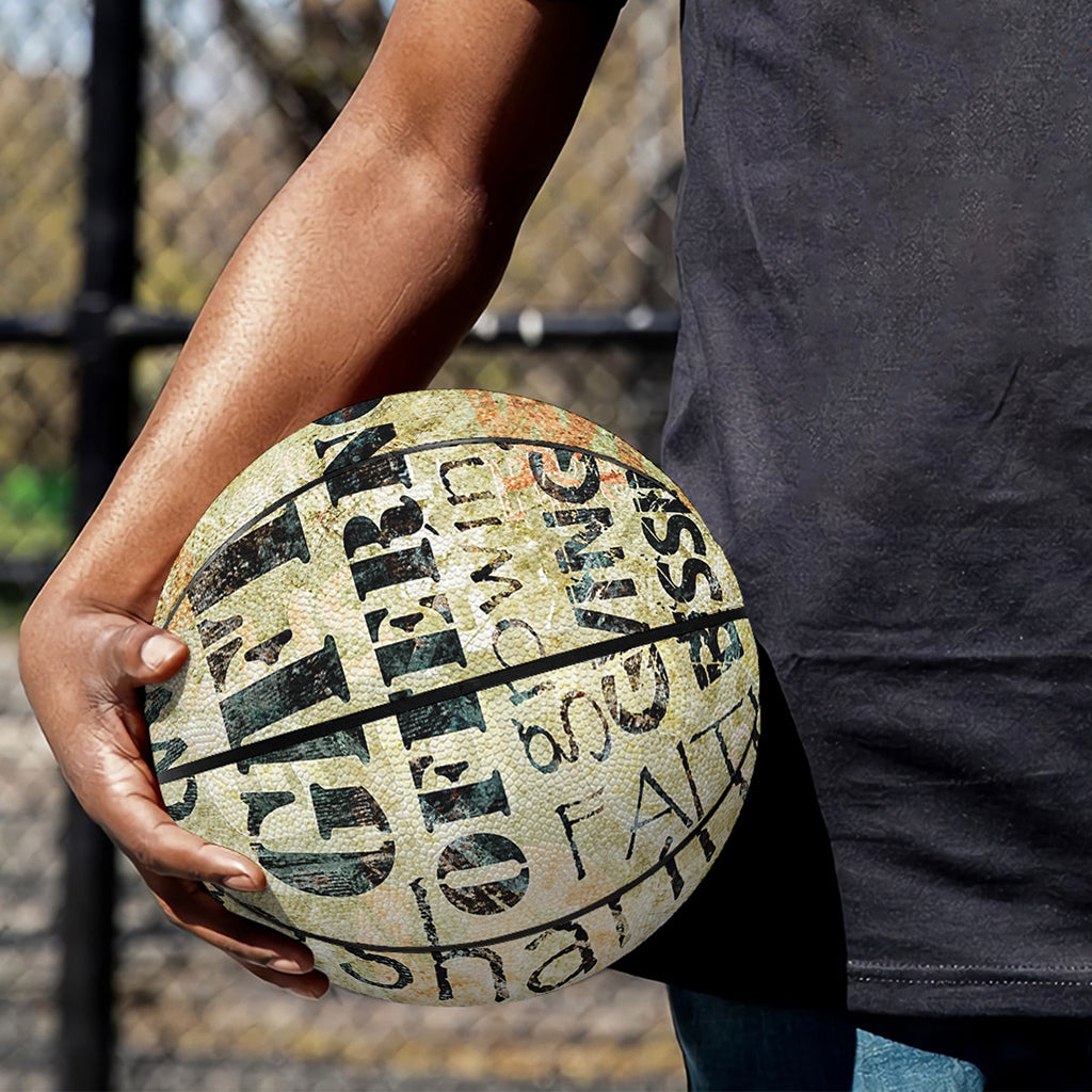 Giving And Tithing Religious Words Print Basketball
