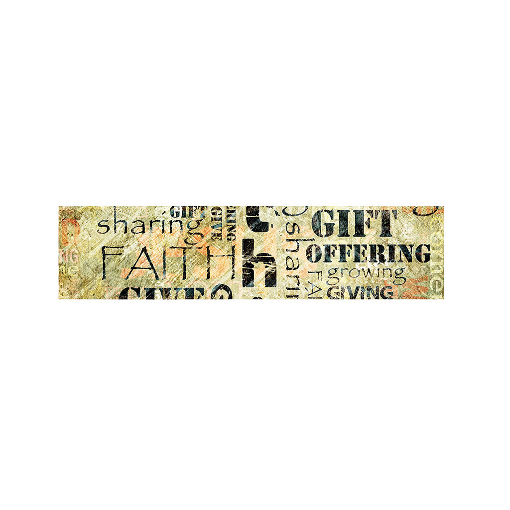 Giving And Tithing Religious Words Print Bed Runner