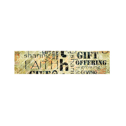Giving And Tithing Religious Words Print Bed Runner