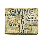 Giving And Tithing Religious Words Print Bifold Wallet