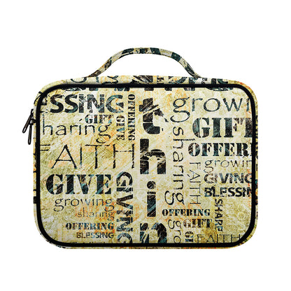 Giving And Tithing Religious Words Print Briefcase Bible Bag