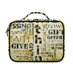Giving And Tithing Religious Words Print Briefcase Bible Bag