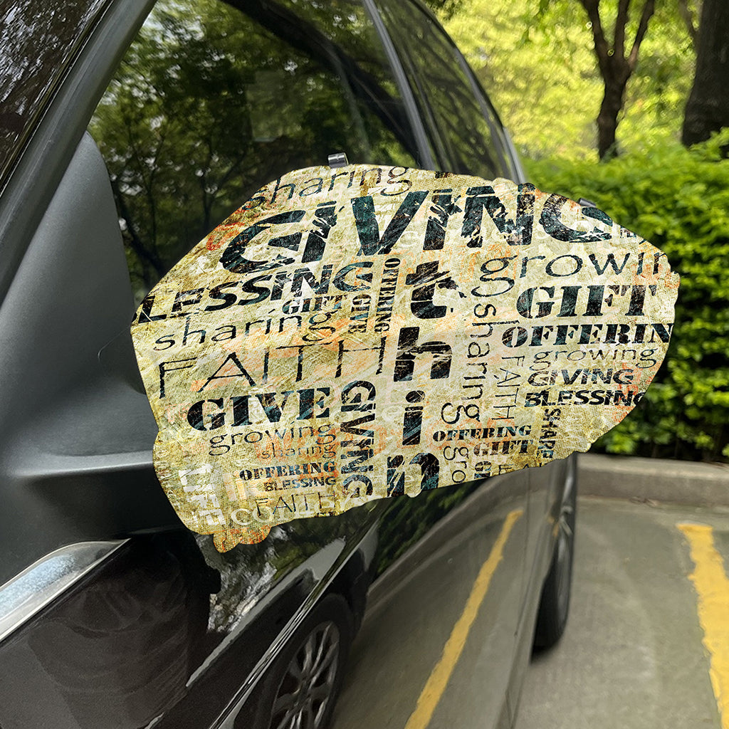 Giving And Tithing Religious Words Print Car Side Mirror Covers