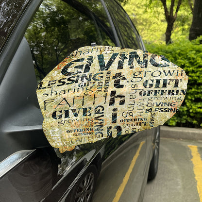 Giving And Tithing Religious Words Print Car Side Mirror Covers