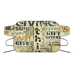 Giving And Tithing Religious Words Print Car Windshield Snow Cover