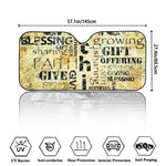 Giving And Tithing Religious Words Print Car Windshield Sun Shade