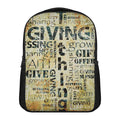 Giving And Tithing Religious Words Print Casual Backpack