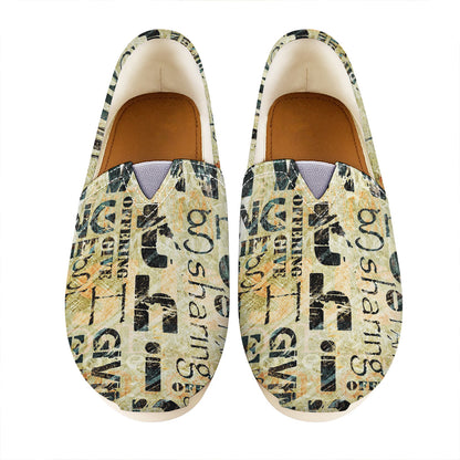 Giving And Tithing Religious Words Print Casual Shoes