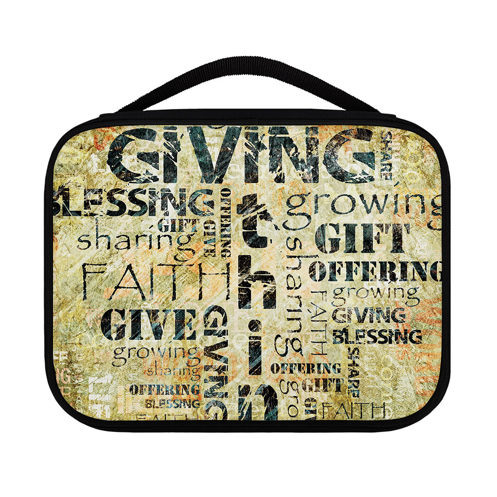 Giving And Tithing Religious Words Print Classic Bible Case