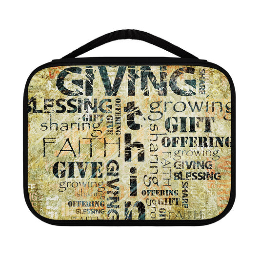 Giving And Tithing Religious Words Print Classic Bible Case