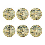 Giving And Tithing Religious Words Print Coaster Set