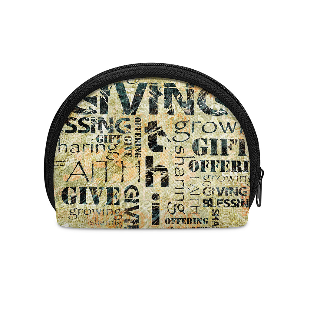 Giving And Tithing Religious Words Print Coin Purse