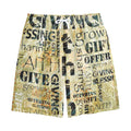 Giving And Tithing Religious Words Print Cotton Shorts