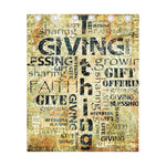 Giving And Tithing Religious Words Print Curtain