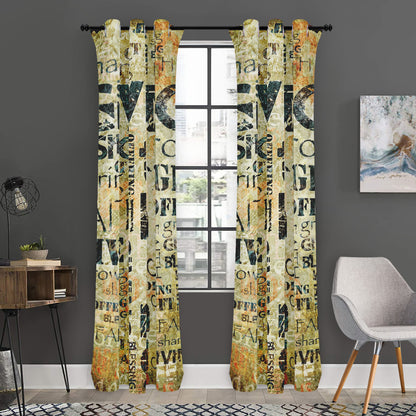 Giving And Tithing Religious Words Print Curtain