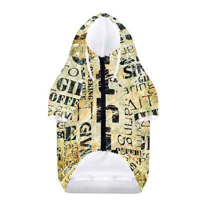 Giving And Tithing Religious Words Print Dog Zip Up Hoodie