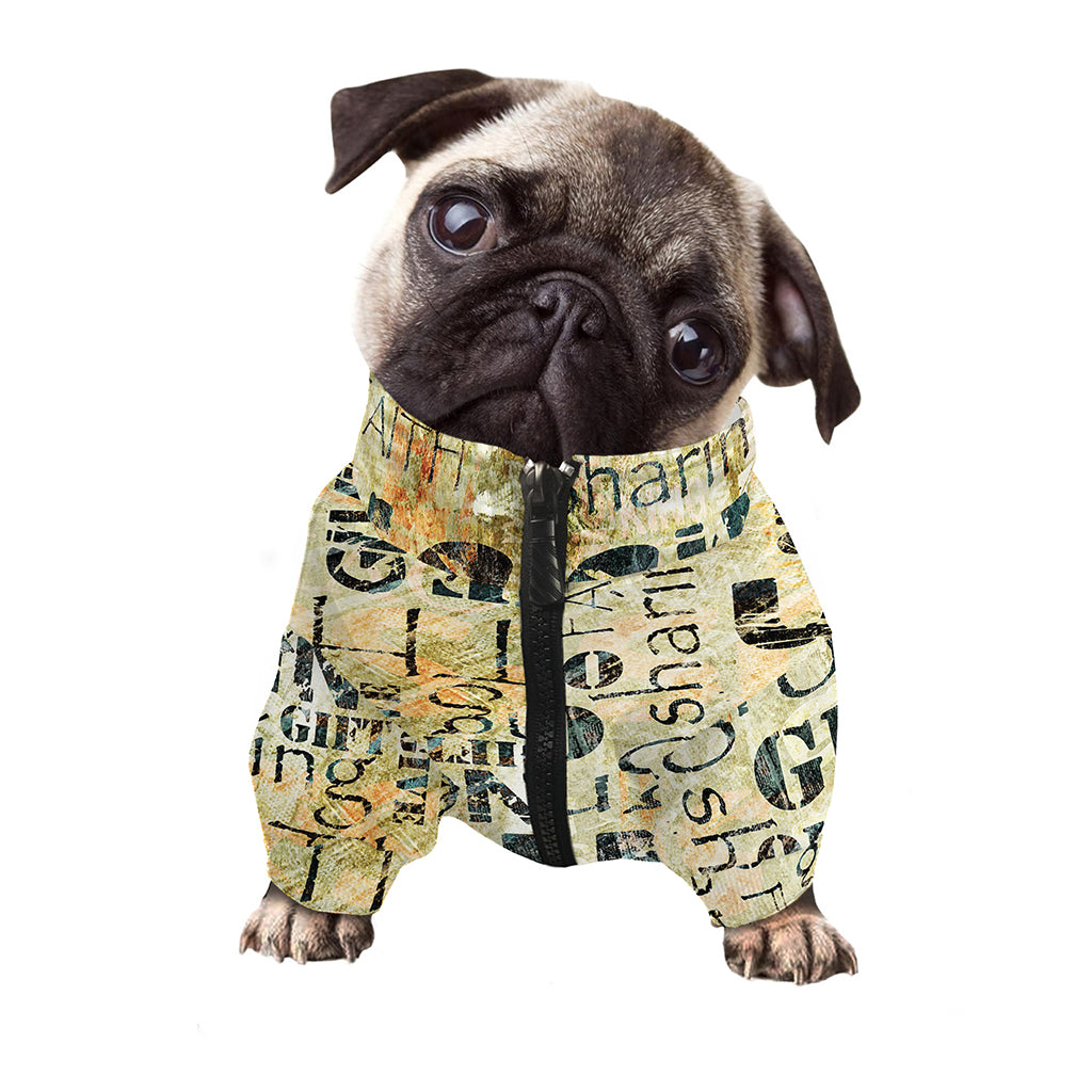 Giving And Tithing Religious Words Print Dog Zip Up Jacket