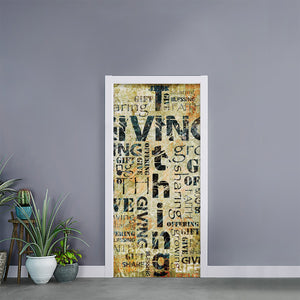 Giving And Tithing Religious Words Print Door Sticker