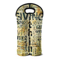 Giving And Tithing Religious Words Print Double Neoprene Wine Tote