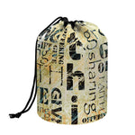 Giving And Tithing Religious Words Print Drawstring Makeup Bag