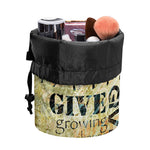 Giving And Tithing Religious Words Print Drawstring Makeup Bag
