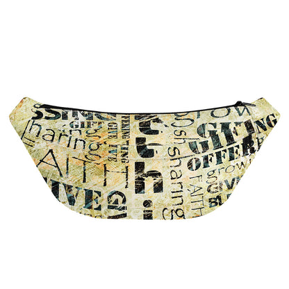 Giving And Tithing Religious Words Print Fanny Pack