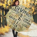 Giving And Tithing Religious Words Print Foldable Umbrella