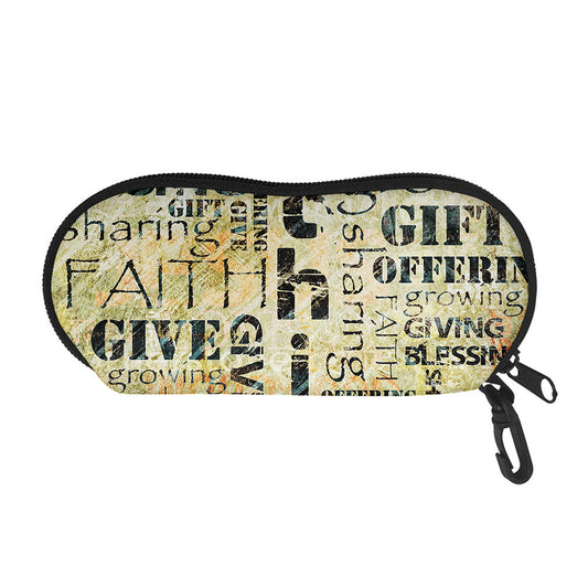 Giving And Tithing Religious Words Print Glasses Case