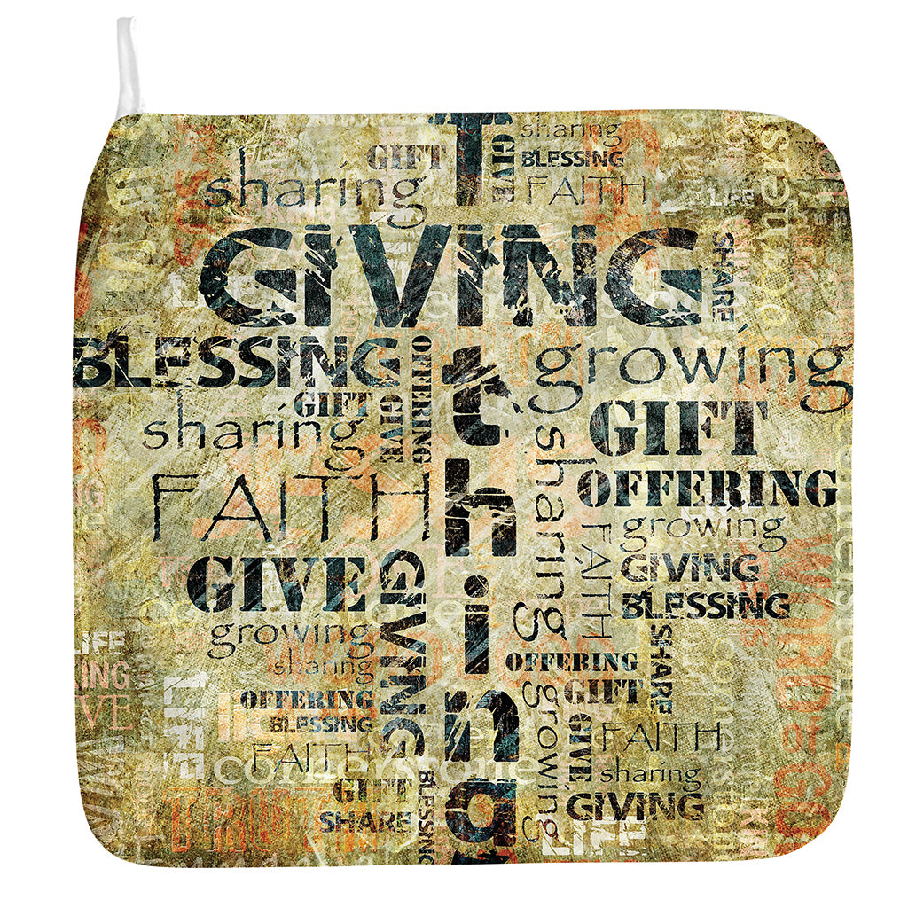 Giving And Tithing Religious Words Print Hand Towel