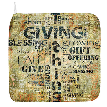Giving And Tithing Religious Words Print Hand Towel