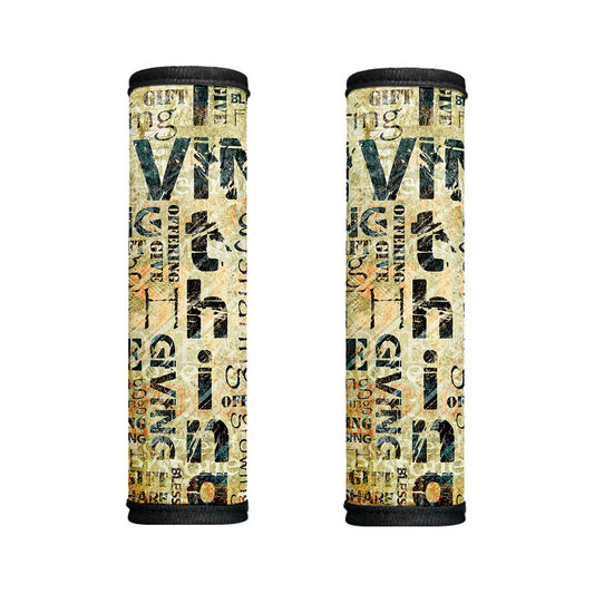 Giving And Tithing Religious Words Print Handle Covers