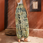 Giving And Tithing Religious Words Print Harem Pants