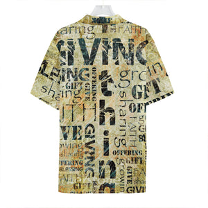 Giving And Tithing Religious Words Print Hawaiian Shirt