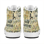 Giving And Tithing Religious Words Print High Top Leather Sneakers