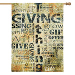 Giving And Tithing Religious Words Print House Flag
