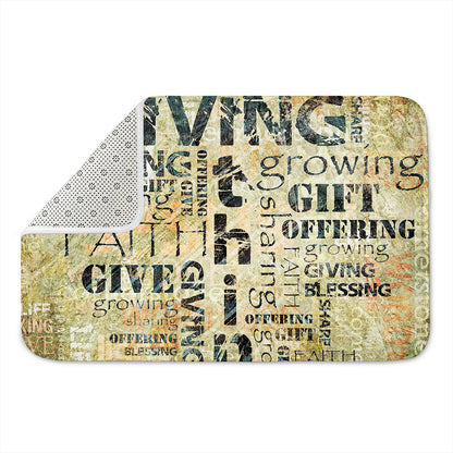 Giving And Tithing Religious Words Print Indoor Door Mat