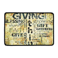 Giving And Tithing Religious Words Print Kitchen Mat