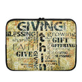 Giving And Tithing Religious Words Print Laptop Sleeve