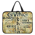 Giving And Tithing Religious Words Print Laptop Sleeve With Handle