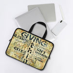 Giving And Tithing Religious Words Print Laptop Sleeve With Handle