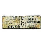 Giving And Tithing Religious Words Print Long Kitchen Mat