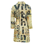 Giving And Tithing Religious Words Print Men's Bathrobe