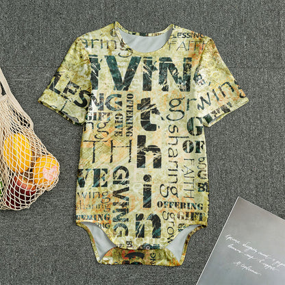 Giving And Tithing Religious Words Print Men's Bodysuit