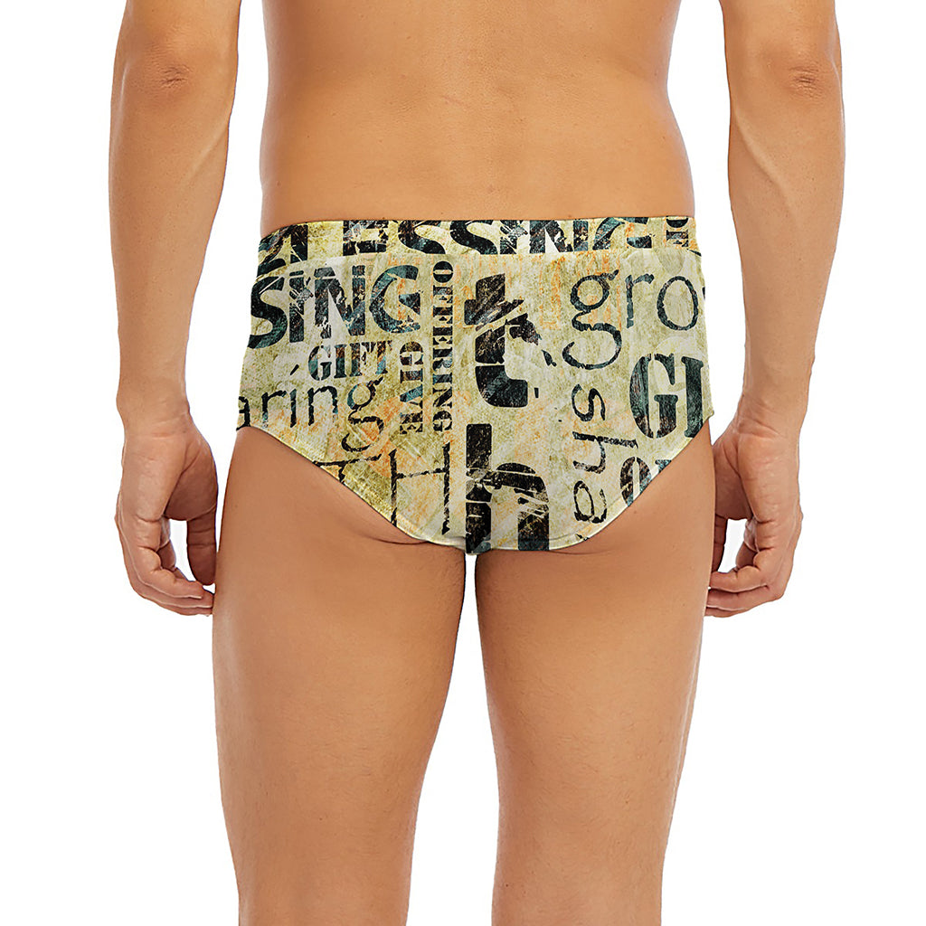 Giving And Tithing Religious Words Print Men's Briefs