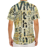 Giving And Tithing Religious Words Print Men's Deep V-Neck Shirt